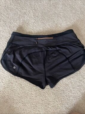 lululemon athletica Black Pinstripe Athletic Shorts